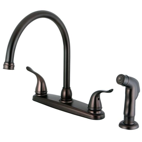 Furnorama 8 in. Yosemite Centerset Kitchen Faucet & Metal Lever Handle Oil Rubbed Bronze FU347837